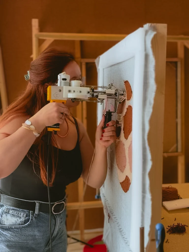 atelier tufting avec un tufting gun